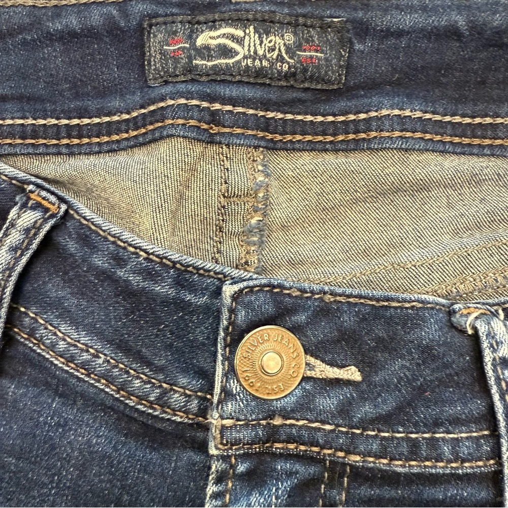 Silver Jeans Women's Suki super Skinny Dark Blue Jeans Size 29 - Picture 2 of 10